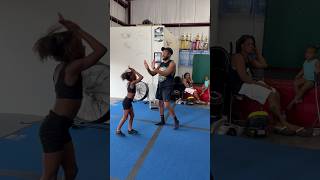 OMG SHE’S TWISTING! 🔥🤯 #cheer #tumbling #fulltwist #shorts