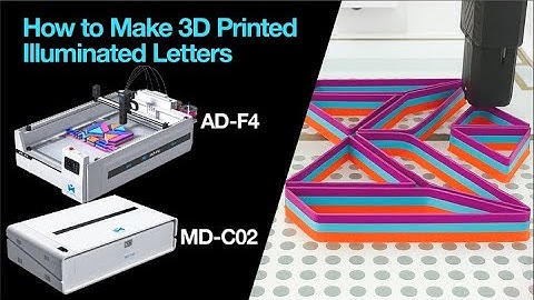 How to Make 3D Printed Illuminated Letters with MINGDA AD-F4 Letter 3D Printer&MD-C02 Curing Machine