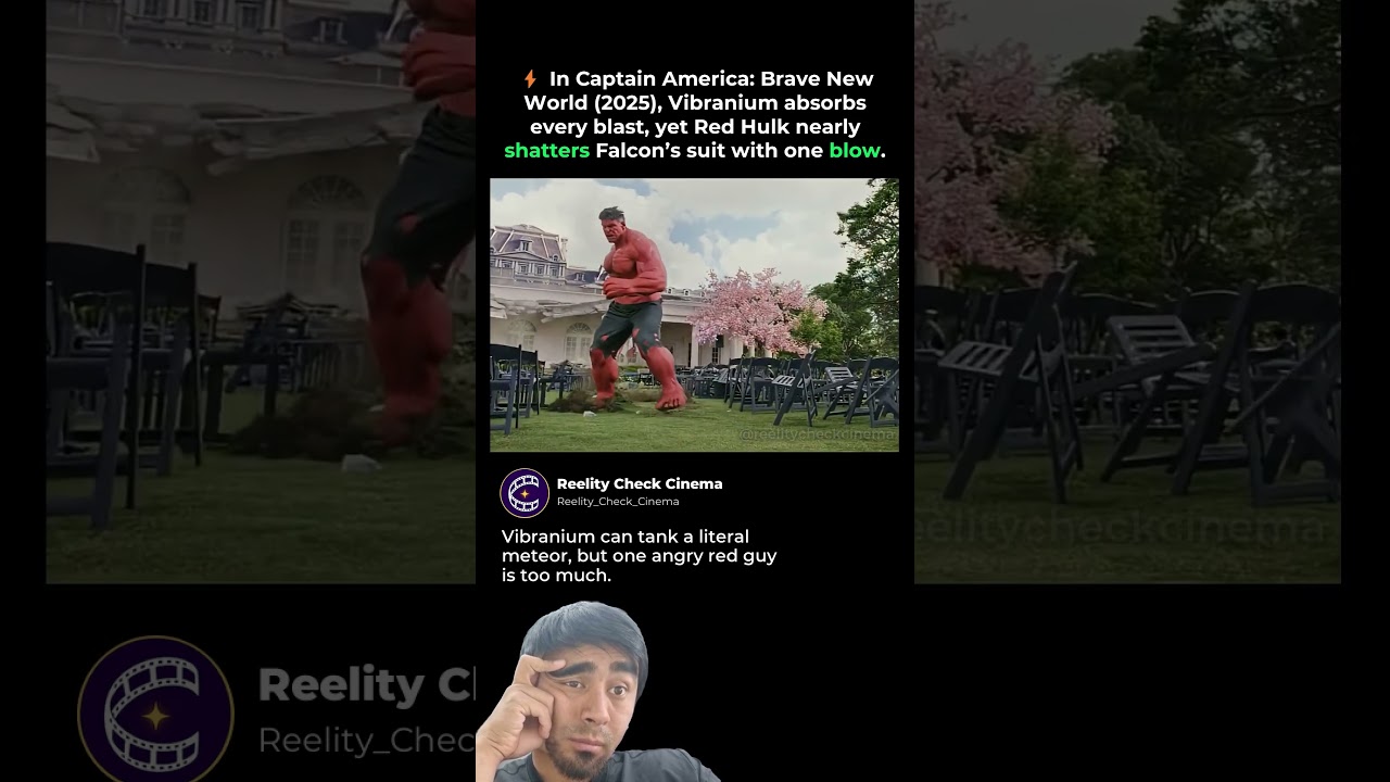 Vibranium stops meteors but fails against Red Hulk's punch #shorts #viral #Movie #cinema #marvel #DC