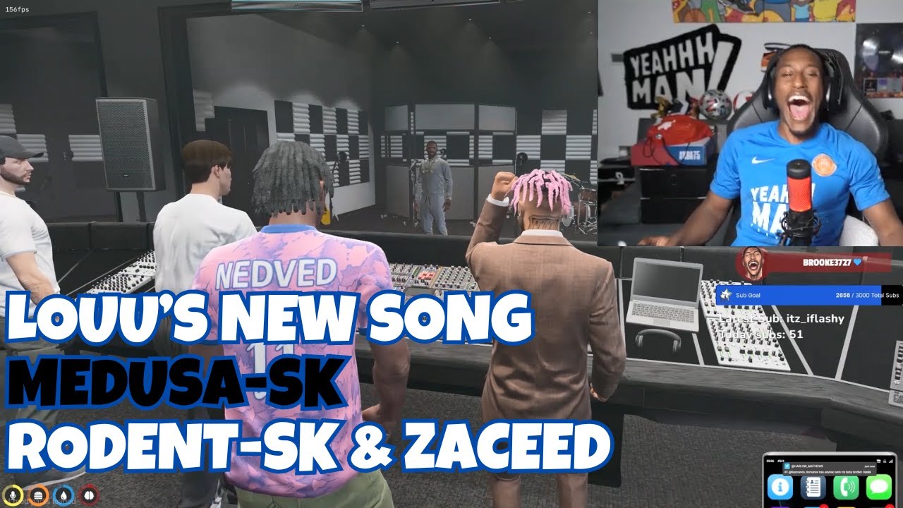 Filly Reacts To Louu's New Song & SK's Medusa and Rodent | MANDEM NOPIXEL GTA RP