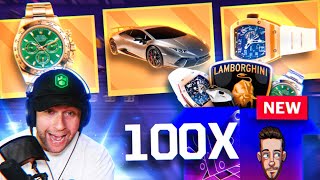 Opening the NEW WATCHGAMESTV CASE 100x TIMES... I HAVE TO GET THE LAMBO!! (HypeDrop)