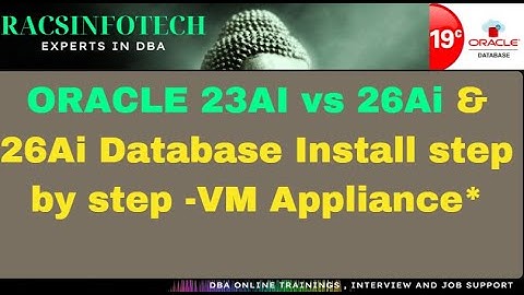 Oracle AI Database 26ai Free VirtualBox Appliance Stapsgewijze installatie op Oracle VM VirtualBox.