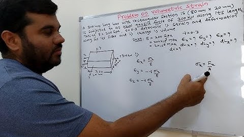 Problem-1:Volumetric or Net Strain | Simple Stress & Strain | Strength Of Materials | MOM | VTU