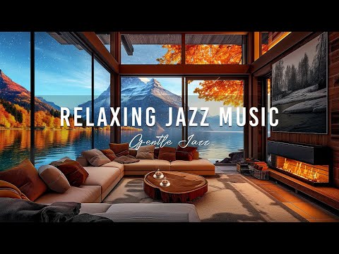 Relaxing Jazz Music & Crackling Fireplace for Work, Study ☕️ Cozy Porch Ambience #6