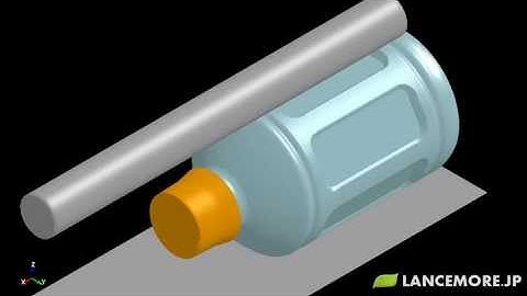 LS-DYNA Sample Model No.334 Compression Test of Plastic Bottle