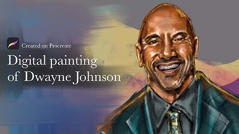 ipad procreate speedpaint digital painting - Dwayne johnson #digitalpainting #procreate