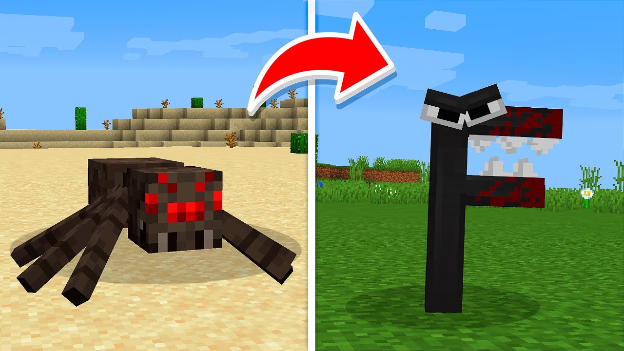 Transformei os MOBS em ALFABETO No Minecraft