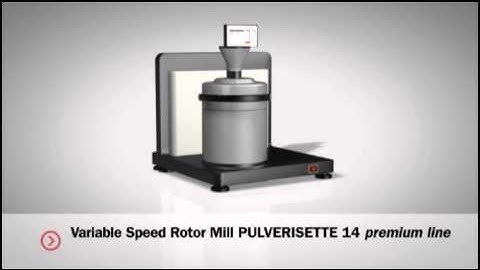 Variable Speed Rotor Mill PULVERISETTE 14 premium line