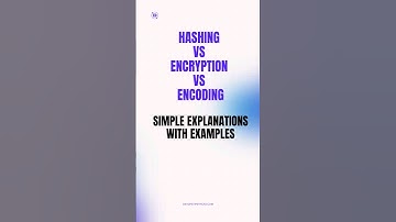 Hashing vs Encryption vs Encoding Simple Explanations with Examples #shorts