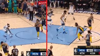 Pat Beverley tells Ja Morant he's too small then Ja strikes back at him at the other end - NBA