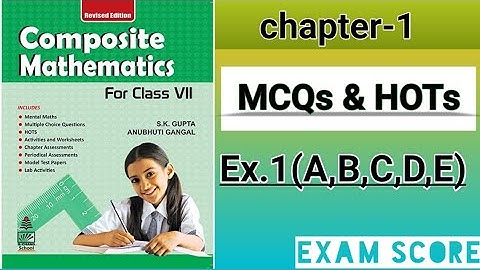 composite mathematics class 7 || chapter-1|| Integers || MCQs and  HOTS ||