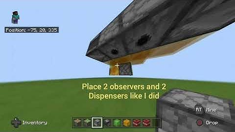 How To Make A TNT Dispenser Flying Machine In Minecraft Bedrock 1.16 (I Think)