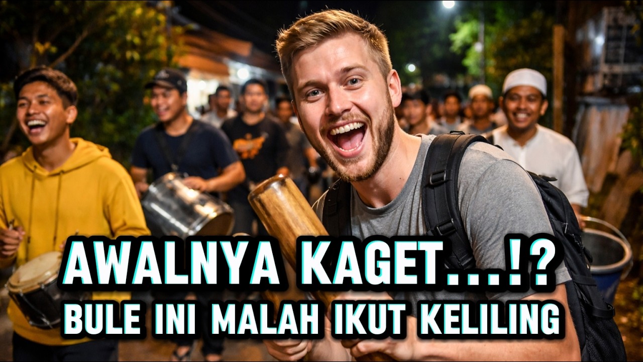 Dikira Ada Keributan, Bule Ini Kaget Lihat Tradisi Bangunin Sahur di Indonesia