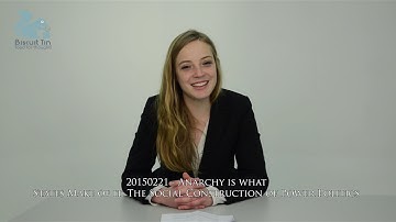 20150221 - Biscuit Tin - Anarchy is what States Make of it - Wendt