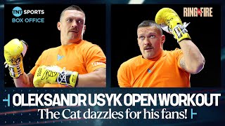 🕺🇺🇦 Oleksandr Usyk DAZZLES during public workout ahead of #FuryUsyk 🇸🇦 #RingOfFire