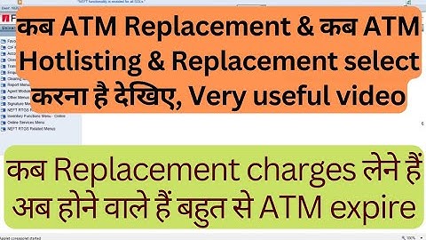 Diffrence in DOP ATM card Replacement and Hotlisting & Replacement