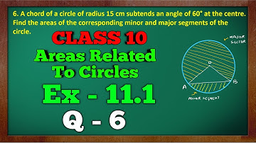 Ex 11.1 Q6 | Areas Related To Circles | Chapter 11 | Class 10 Maths | NCERT