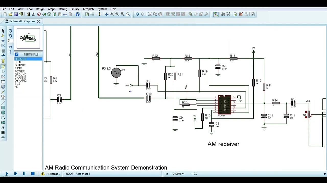 AM Radio Communication System Simulation in Proteus - YouTube