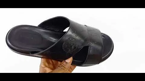 Black Julio Caesar Italian Leather Slippers