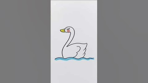 Easy and simple duck drawing with numbers 🔢 #art #drawing #kidsspecial #kidslearning #drawing4kids