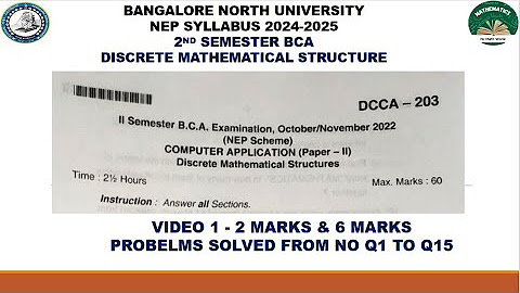1st sem bca sep| 2nd sem bca nep| bnu | discrete maths| computational ...
