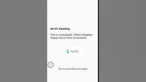 HTML Content inside a flutter app example | Flutter Central