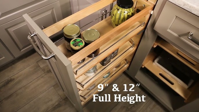 Rev-A-Shelf 14 W x 51 H Wood Pantry with Slide 448-TP51-14-1