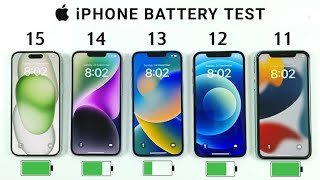 iPhone 15 против 14 против 13 против 12 против 11 тест аккумулятора | Тест батареи iOS 17