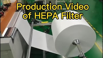 Production line process in factory for air purifier HEPA filter how it makes