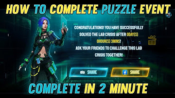 How To Complete New The Puzzle Event Free Fire | Puzzle Event Full Detail