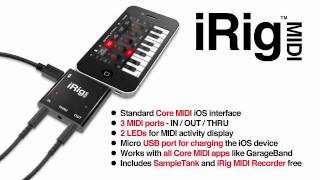 iRig MIDI Core MIDI interface for iPhone / iPod touch / iPad and SampleTank for iOS