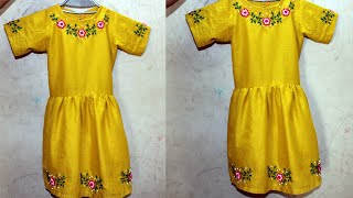 Simple baby Dress fits 2 to 3 years girl | how to stitch simple pajama & frock for baby | ZR Fashion