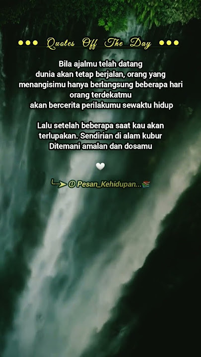 Ajal menjemput #quotes #storywa #motivasi #story #pesankehidupan #muslim #katabijak #love #fyp #fypシ
