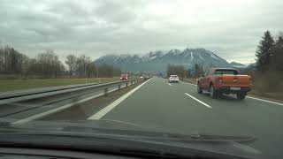 Driving in foggy, rainy weather from Chiemsee, Germany 🇩🇪 to Ybbs, Austria 🇦🇹