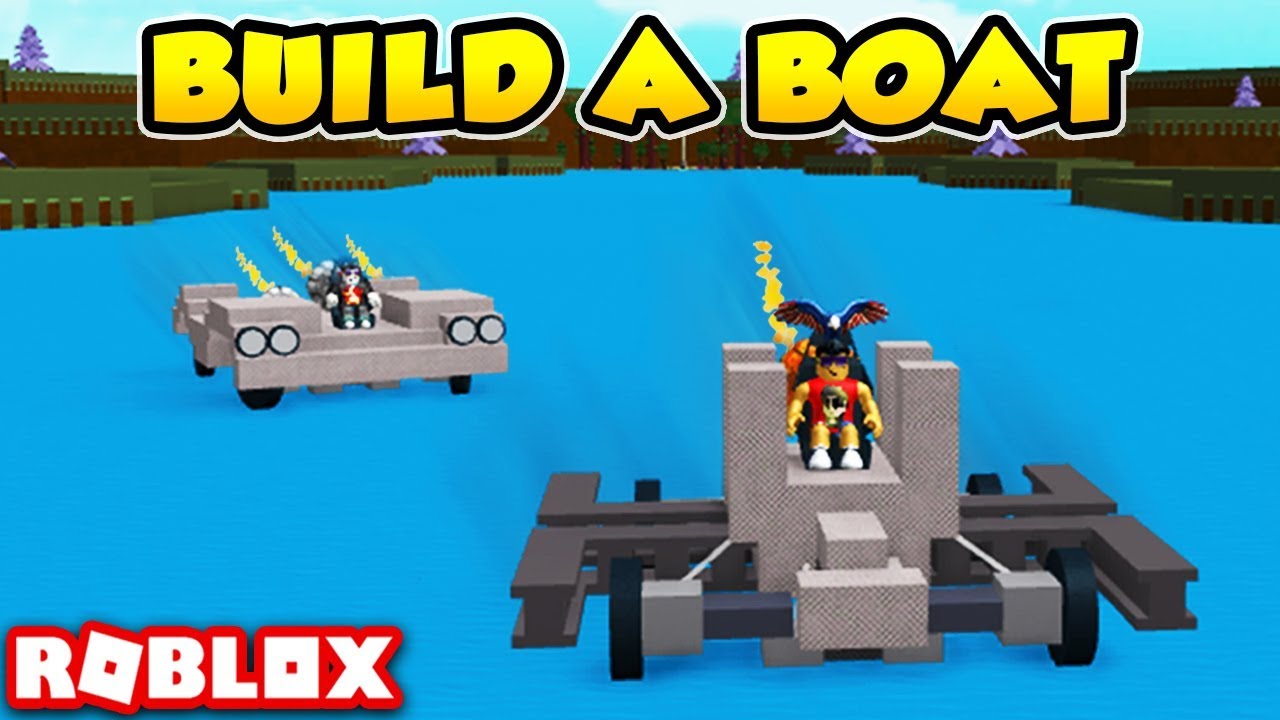 car races in build a boat for treasure!! - roblox - youtube