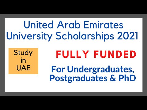 United Arab Emirates University Scholarships (how to apply)