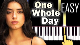 Dixie D'Amelio - One Whole Day - EASY Piano tutorial