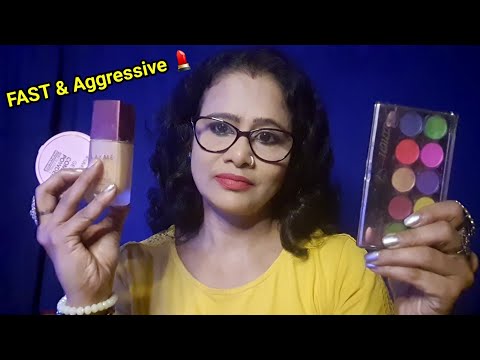 Asmr Fast & Aggressive Makeup💄+ Hair Clipping ✨️| Fast Personal attention asmr |Dearly ASMR