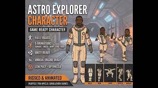 ASTRO EXPLORER — Game Ready Stylized 3D Sci-Fi Character