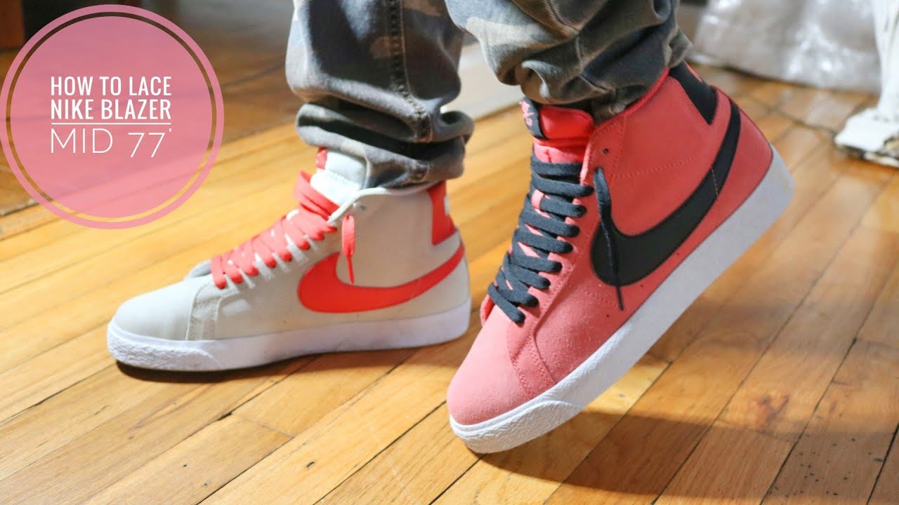 How to Lace Nike Blazer Mid '77 & On Feet Review 2022! - YouTube