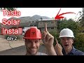 We Have Tesla Solar On The Roof! Install Day 2!