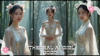 AI LookBook: Ethereal AI Girl in 2025 Fashion | MidJourney & Veo Creation screenshot 1