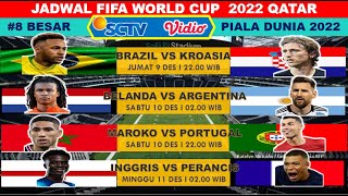 Bagan 8 Besar Piala Dunia 2022 | Jadwal 8 Besar Piala Dunia 2022 | World Cup Qatar 2022