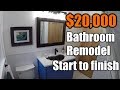 $20,000 Bathroom Remodel Start To Finish | THE HANDYMAN |