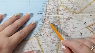 ASMR ~ Palestine History & Geography ~ Soft Spoken Map Tracing Tablet Google Earth screenshot 4