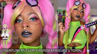 [DeLaDoll] Cyberpunk! Mitsuri Kanroji Inspired Cosplay Makeup Tutorial