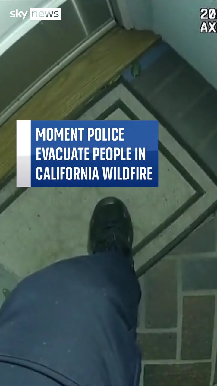 Police evacuate residents during wildfire