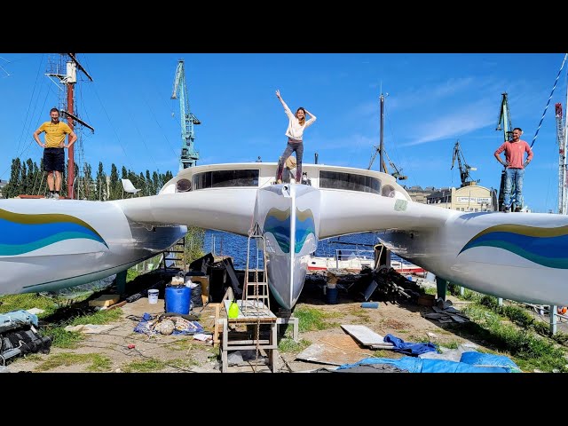 Our TRIMARAN looks like a SAILBOAT! Interior update