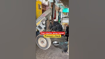 Diesel injector pump install and injector pressure check | tractor mechanic 👨‍🔧 #shorts #ytshorts