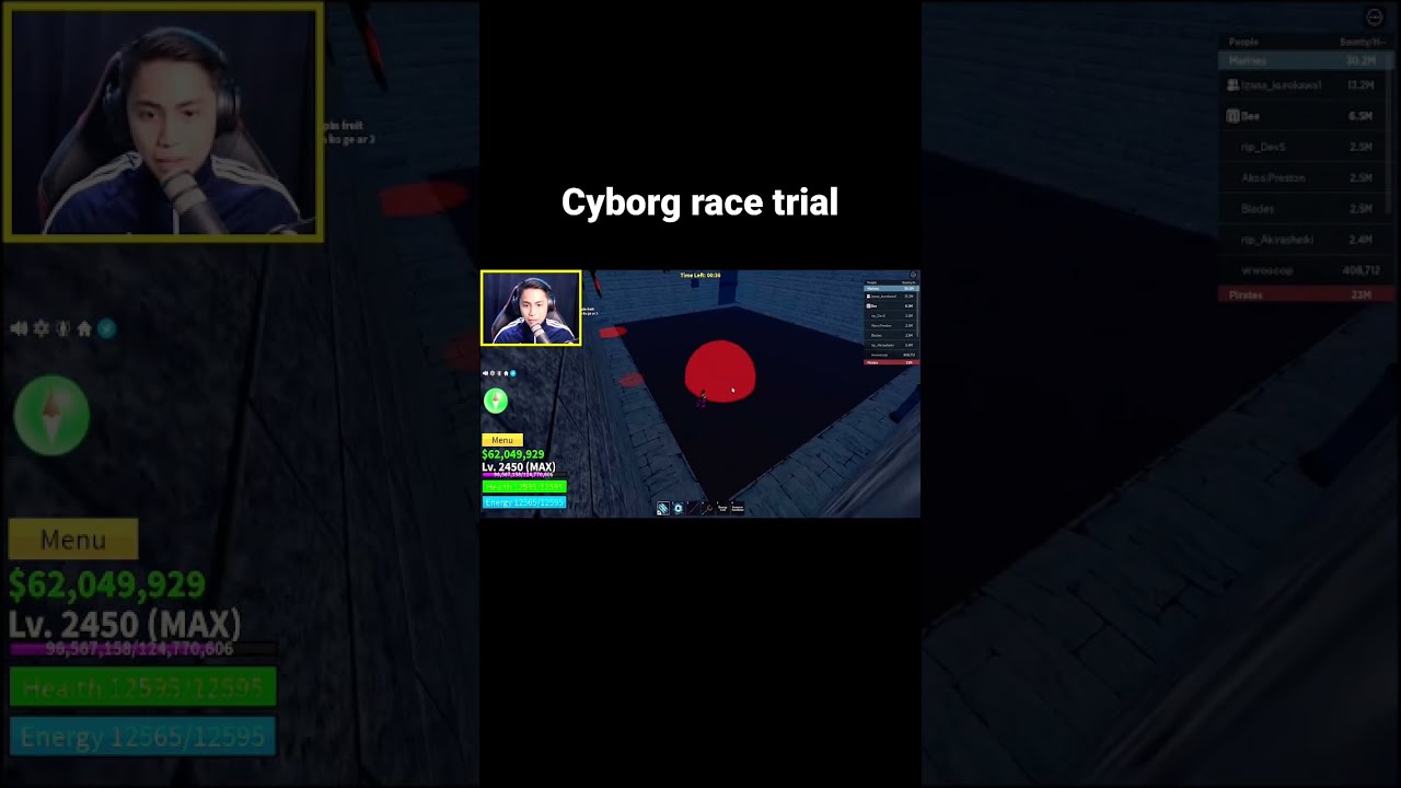 Cyborg race v4 trial is easy! #shorts #bloxfruit 